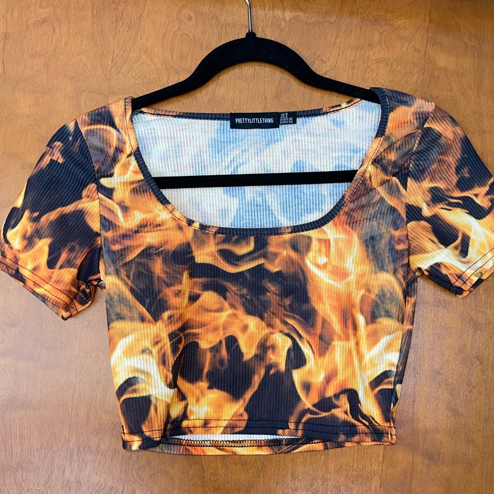 Pretty Little Things Flame Crop Top
